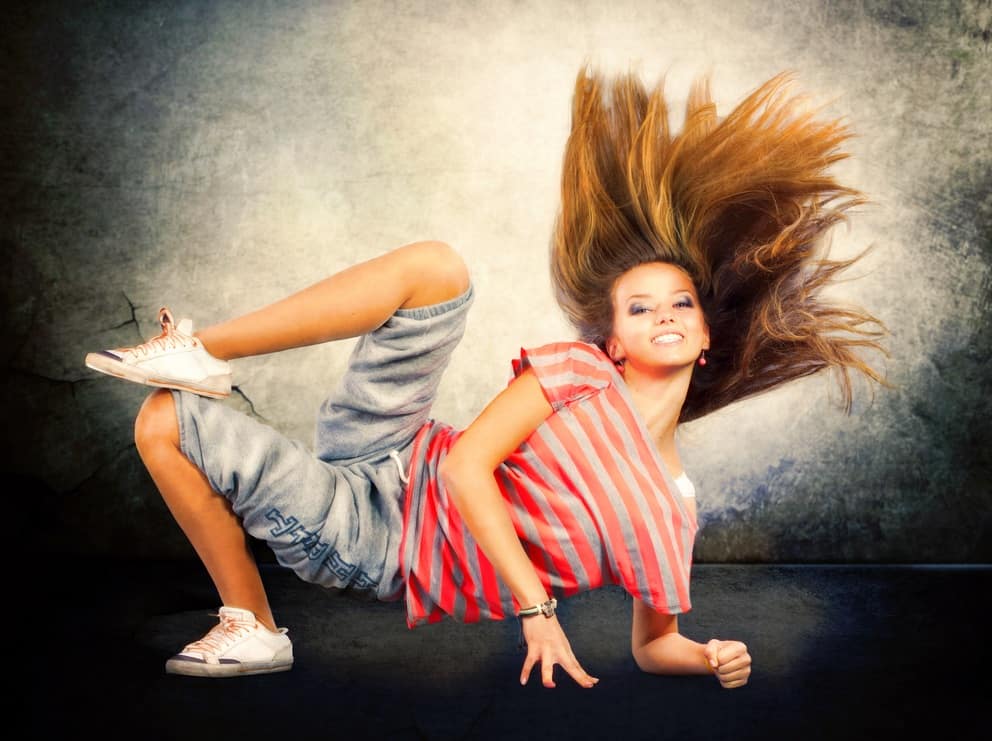 Dance. Hip-Hop Dancer. Dancing Teenage Girl